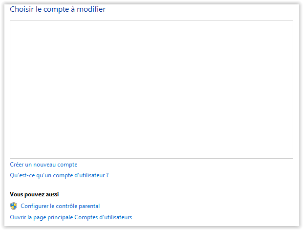 Gestion des comptes